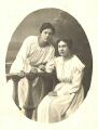 Выпускницы 1915 г. - Антонина Иосифовна Смирнова (стоит) и Раиса Васильевна Маркова, 27.07.1897 (сидит